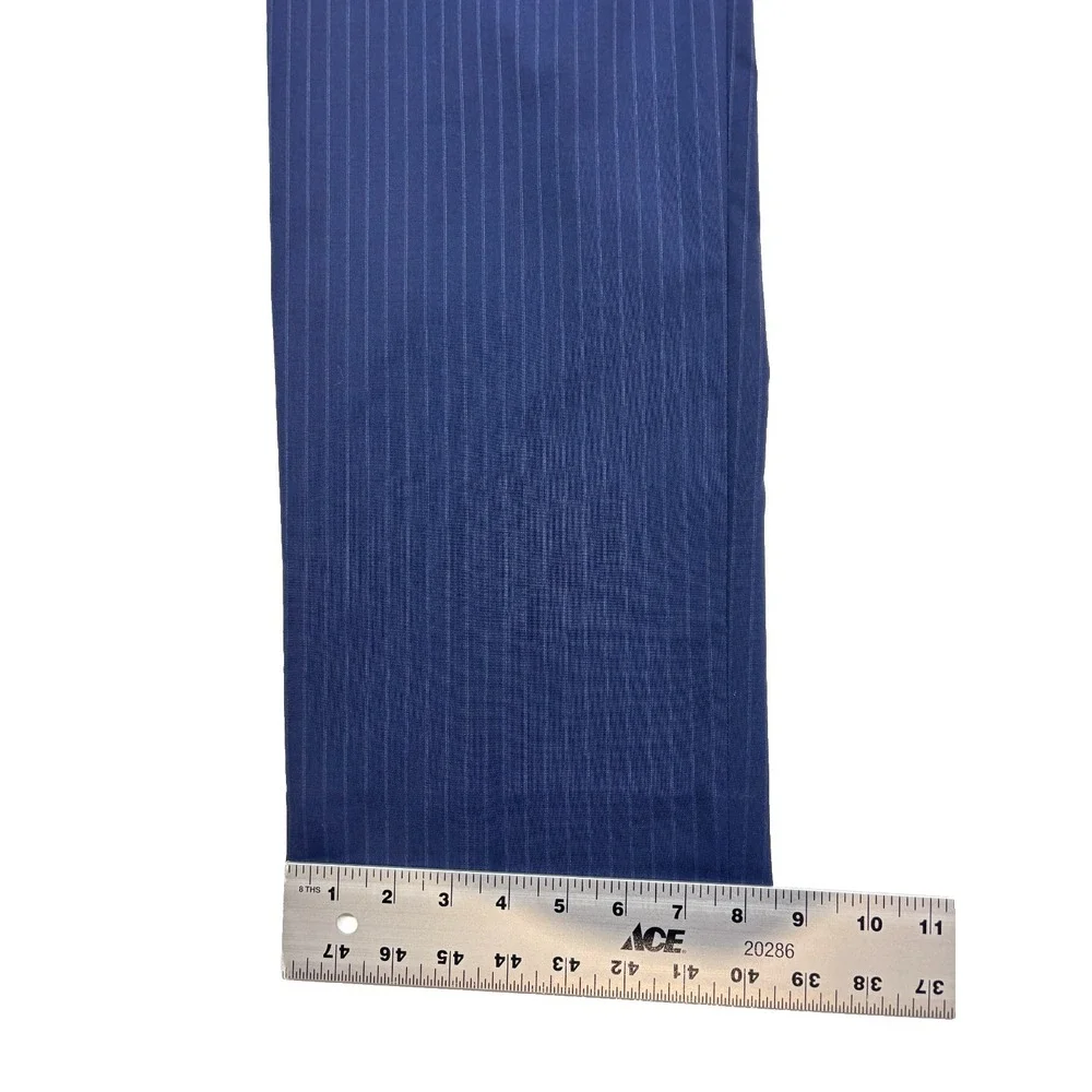 Banana Republic 35x32‎ Navy Blue Chalk Stripe Wool Dress Pants Trouser Slim Fit